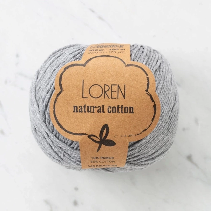 BFS  Natural Cotton Gri El Örgü İpi - R079 - 33925