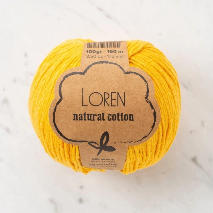 BFS  Natural Cotton Hardal Sarı El Örgü İpi - R002 - 33919