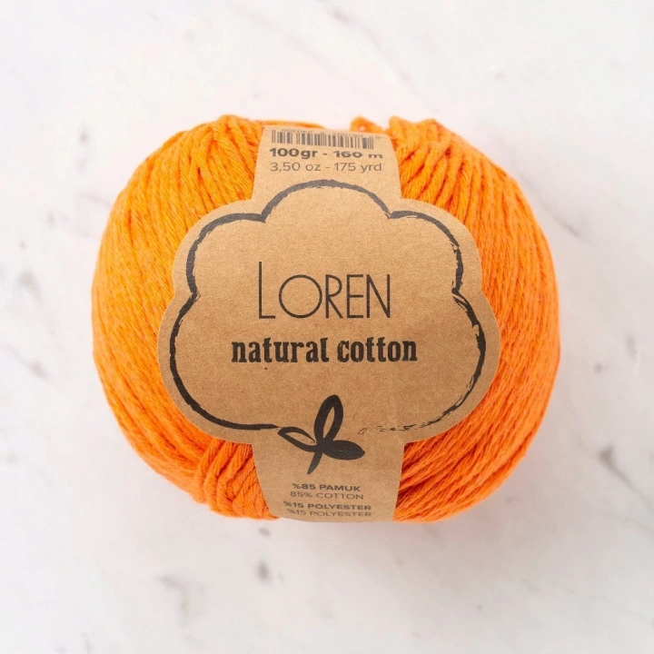 BFS  Natural Cotton Koyu Turuncu El Örgü İpi - R096 - 33917