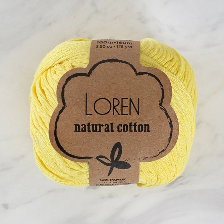 BFS  Natural Cotton Pastel Sarı El Örgü İpi - R086 - 33915