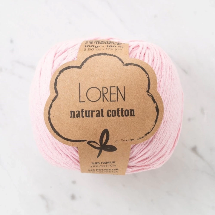 BFS  Natural Cotton Pembe El Örgü İpi - R094 - 33910