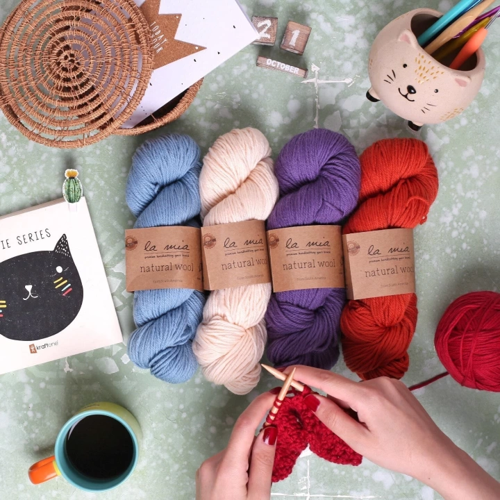 BFS  Natural Wool Bej El Örgü İpi - H2 - 33606