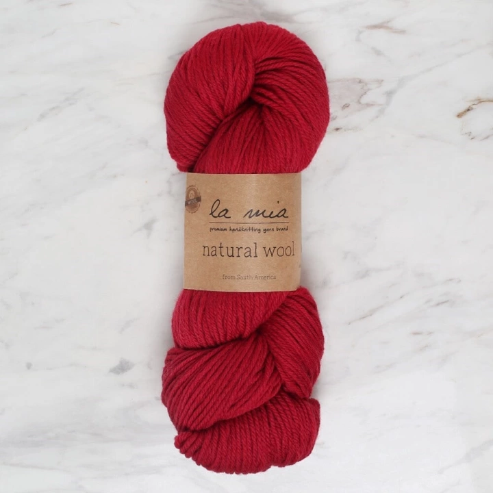 BFS  Natural Wool Koyu Kırmızı El Örgü İpi - L893 - 34395