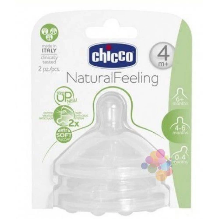 BFS     NaturalFeeling Biberon Emziği 4 Ay+ Akış Ayarlı 2li