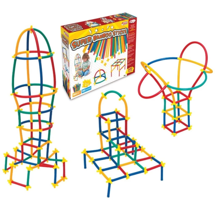 BFS Nessiworld 03462 Dede, Süper Bambu Çubuklar - 300 Parça / +3 yaş