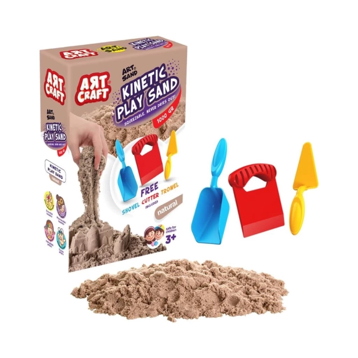 BFS Nessiworld 03690  Aksesuarlı Naturel Kinetik Oyun Kumu 1000 gr -Dede