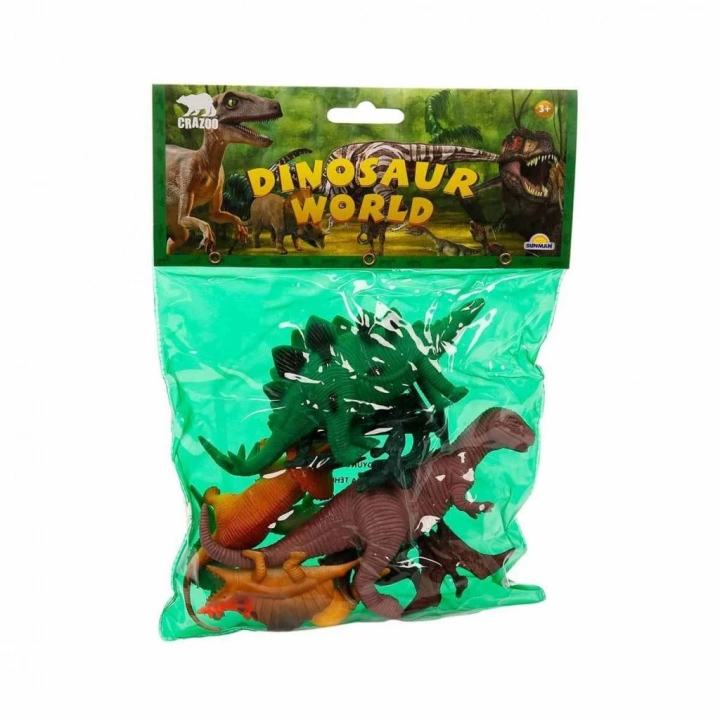BFS Nessiworld 0710 Dinozorların Dünyası Poşetli Hayvan Oyun Seti Orta Boy