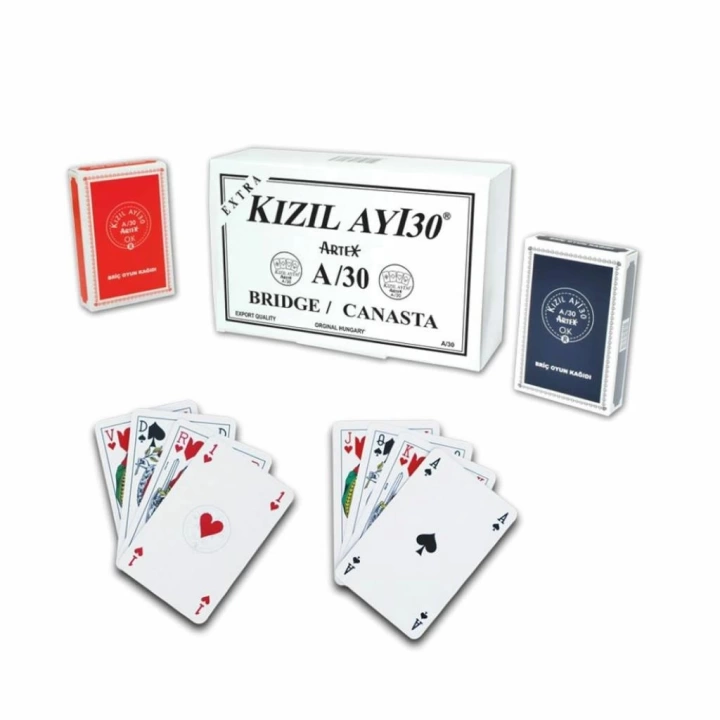 BFS Nessiworld   1030165 Ext Kızıl Ayı Artex A30 Oyun Kağıdı -Star Okey