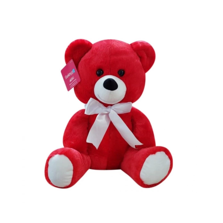 BFS Nessiworld 1178KR Selay, Oturan Ayı 37 cm Kırmızı