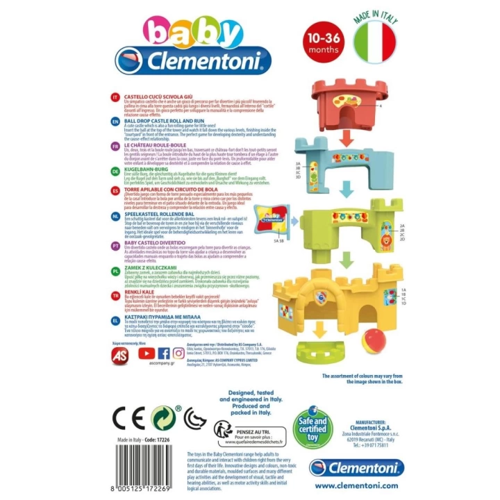 BFS Nessiworld 17226 Baby Clementoni - Renkli Kale 10-36 ay