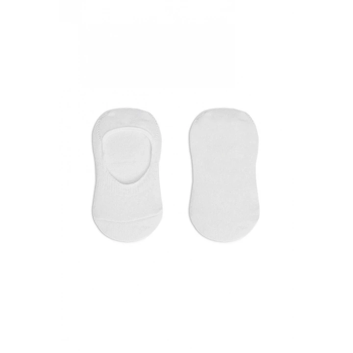 BFS NessiWorld 2Li Penye Babet Silikonlu Basic Çorap 30104 Beyaz Beyaz