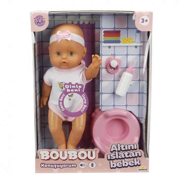 BFS Nessiworld 2030121 Sunman, Boubou Altını Islatan ve Konuşan Bebek Seti 30 cm