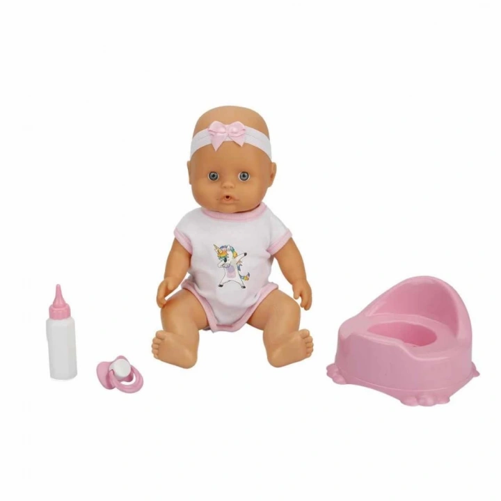 BFS Nessiworld 2030121 Sunman, Boubou Altını Islatan ve Konuşan Bebek Seti 30 cm