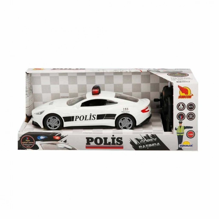 BFS Nessiworld 20357 Uzaktan Kumandalı Suncon Işıklı Polis Arabası 21 cm