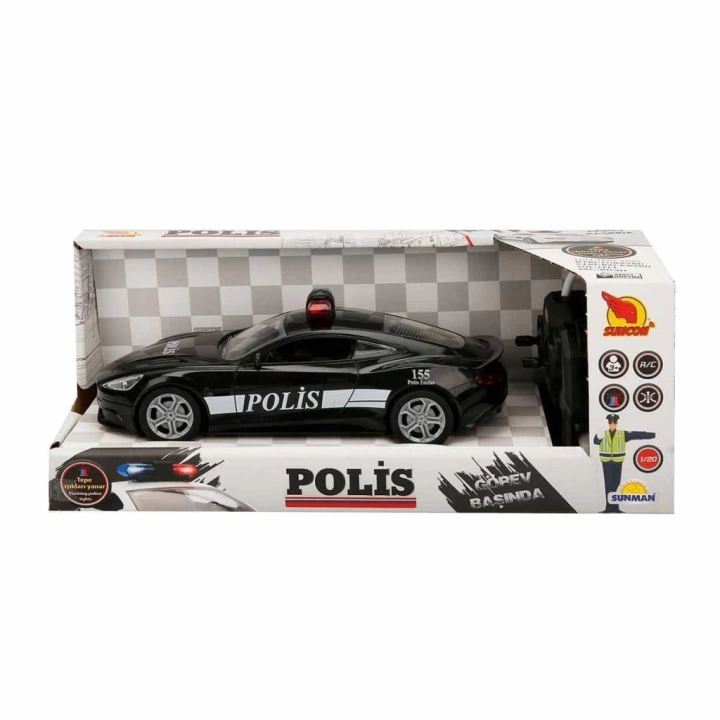 BFS Nessiworld 20357 Uzaktan Kumandalı Suncon Işıklı Polis Arabası 21 cm