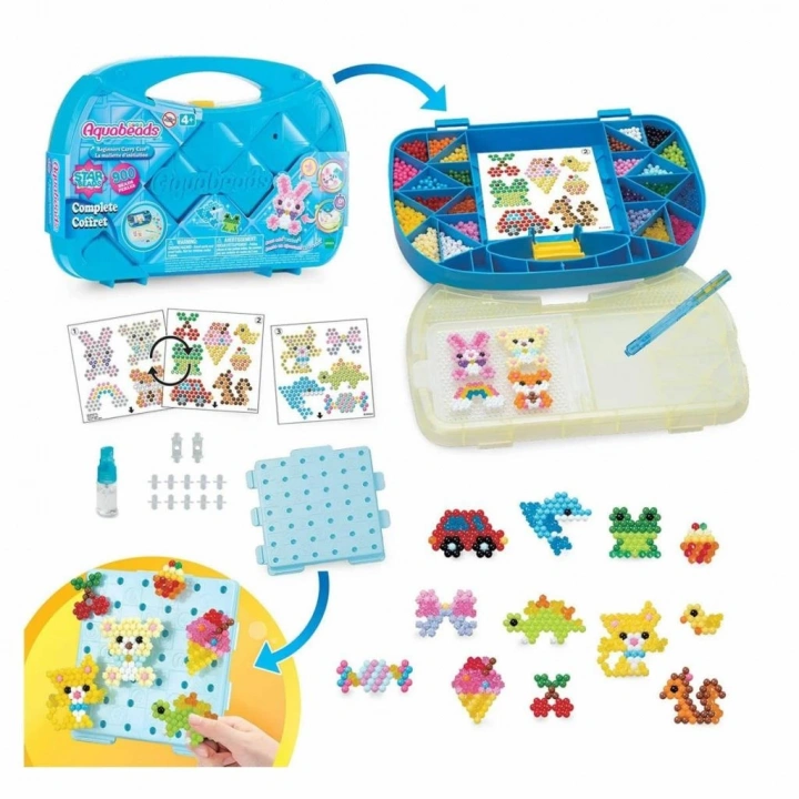 BFS Nessiworld 31912 AquaBeads Çantalı Başlangıç Seti 900 parça +4 yaş