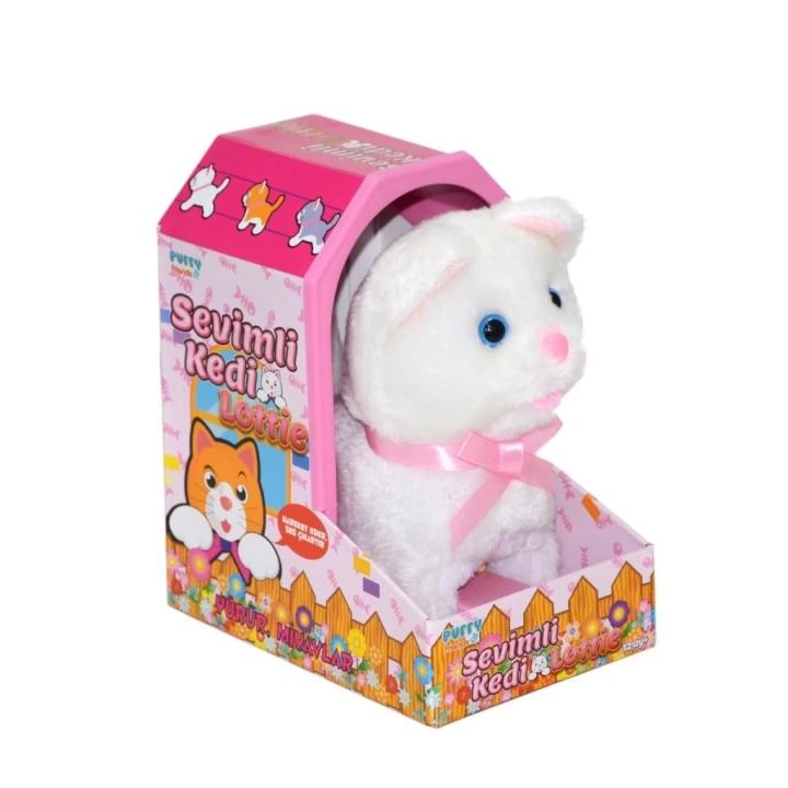 BFS Nessiworld 47191 Sesli ve Hareketli Jamina Sevimli Kedi Lottie -Sunman