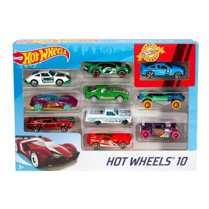 BFS Nessiworld 54886 Hot Wheels 10lu Araba Seti - Karışık Asorti