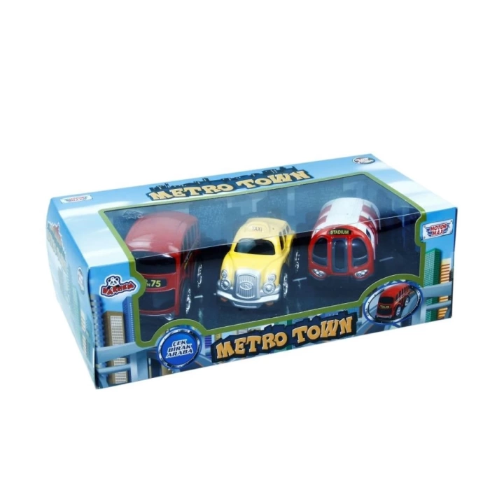 BFS Nessiworld 78482 Çek Bırak Şehir Araçları 10 cm 3 Parça -Vardem
