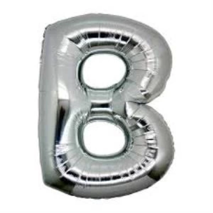 BFS Nessiworld  B Harf Folyo Balon Gümüş Renk  40 inç