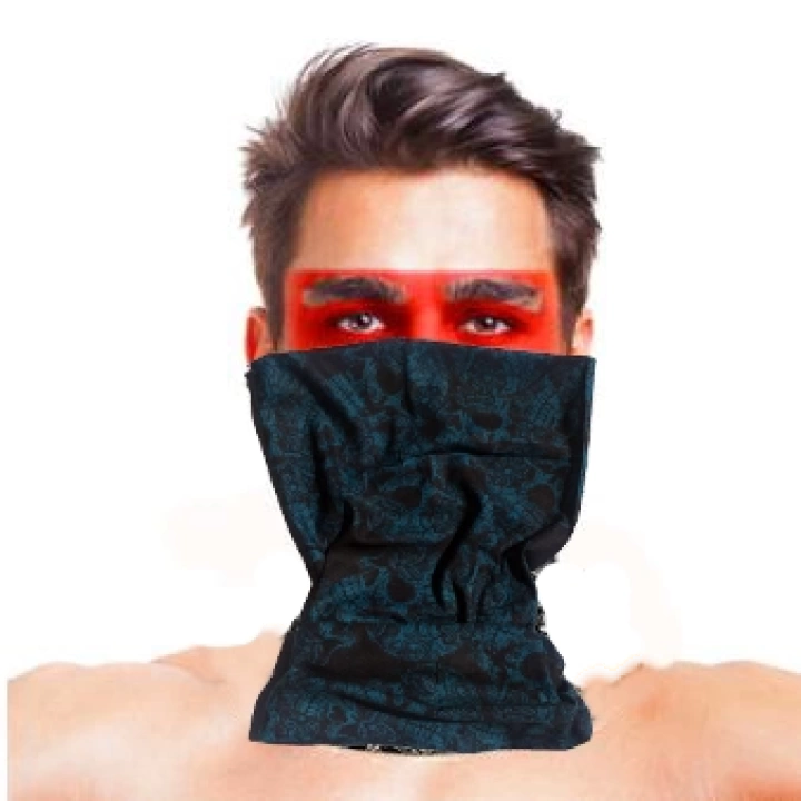 BFS Nessiworld Baf Bandana Çoklu Kafatası Mavi Siyah Maske