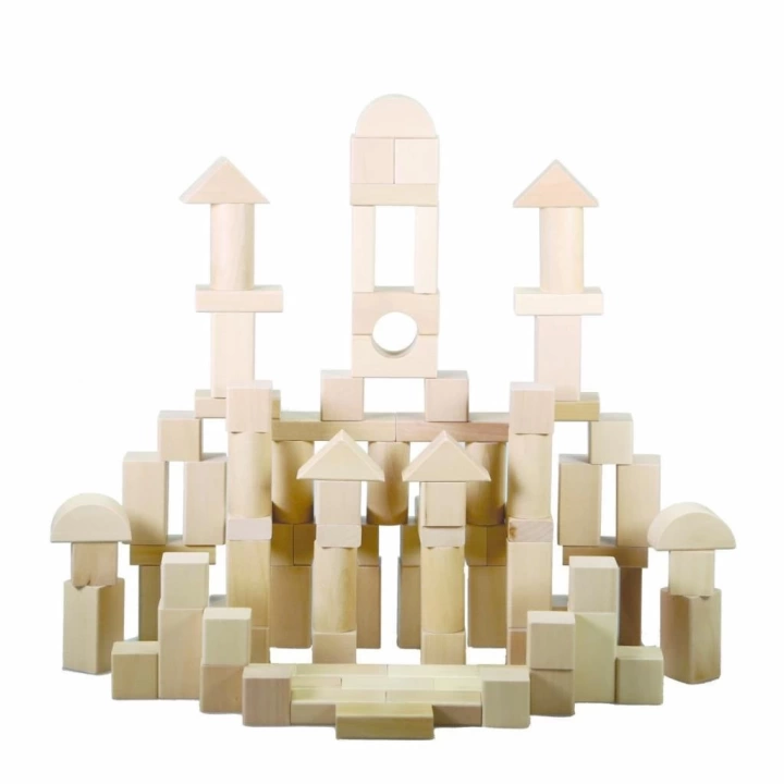 BFS Nessiworld  CS-8831 Natural Ahşap Blok Seti 100 Parça -Chiva