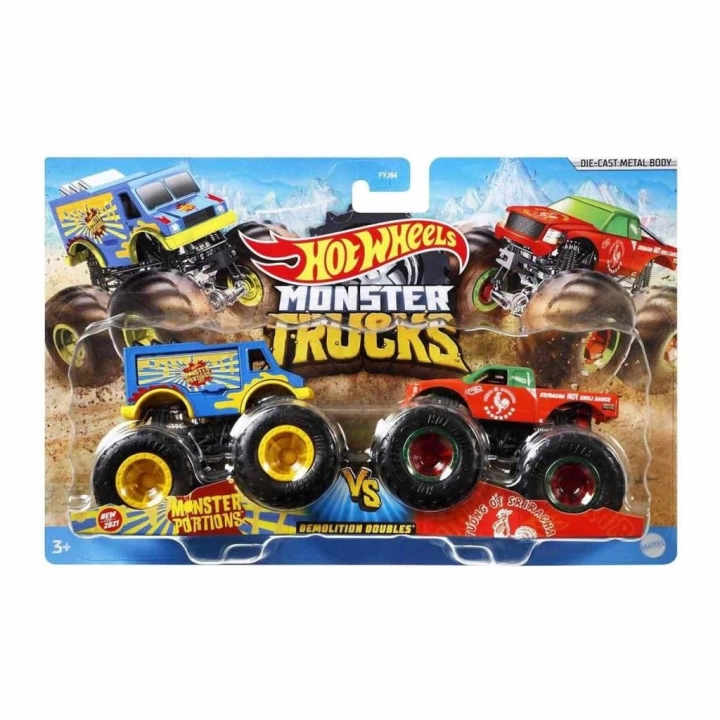 BFS Nessiworld FYJ64 Hot Wheels Monster Trucks Güçlü İkili 1:64 Arabalar