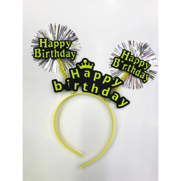 BFS Nessiworld  Happy Birthday Neon Renk Doğum Günü Tacı 12 Adet