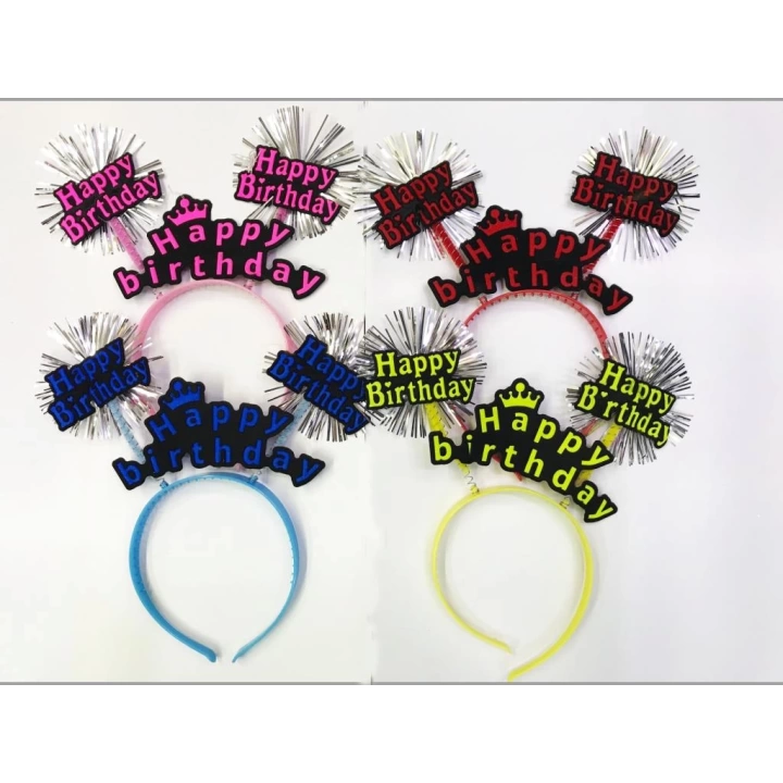 BFS Nessiworld  Happy Birthday Neon Renk Doğum Günü Tacı 12 Adet