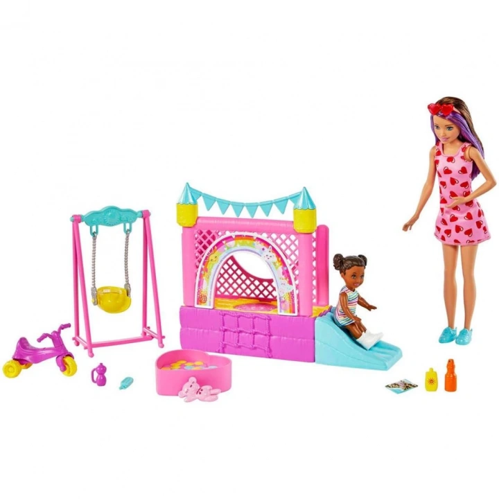 BFS Nessiworld HHB67 Barbie  Bebek Bakıcısı Skipper Oyun Evi Seti