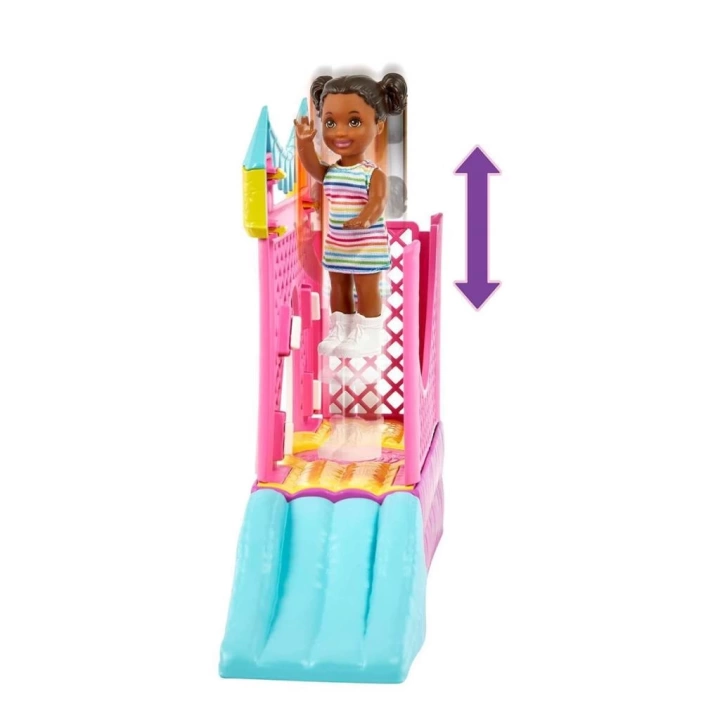 BFS Nessiworld HHB67 Barbie  Bebek Bakıcısı Skipper Oyun Evi Seti