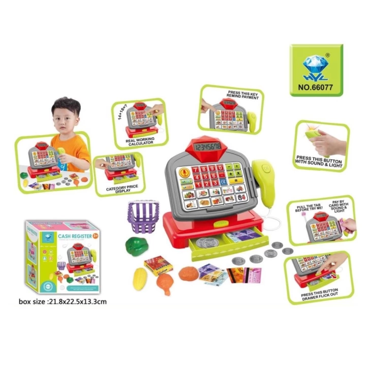 BFS Nessiworld  HUA-66075-66077 Işıklı ve Sesli Elektronik Yazarkasa -Vardem
