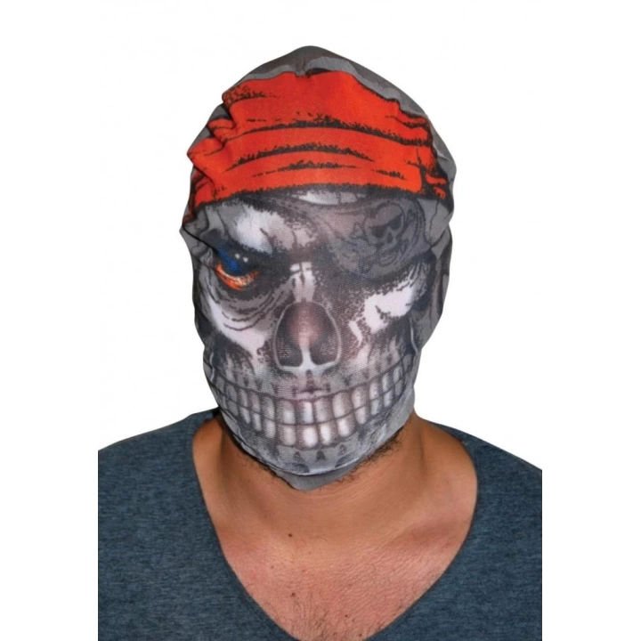 BFS Nessiworld Kafaya Tam Geçmeli Bez Korsan Maskesi - Streç Korku Maskesi - 3D Baskılı Maske Model 4