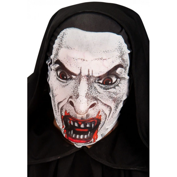 BFS Nessiworld  Kafaya Tam Geçmeli Bez Vampir Maskesi - Streç Korku Maskesi - 3D Baskılı Maske Model 2