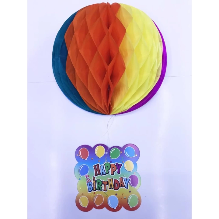 BFS Nessiworld  Kağıt Süs Happy Birthday Dekor 55 cm-0748