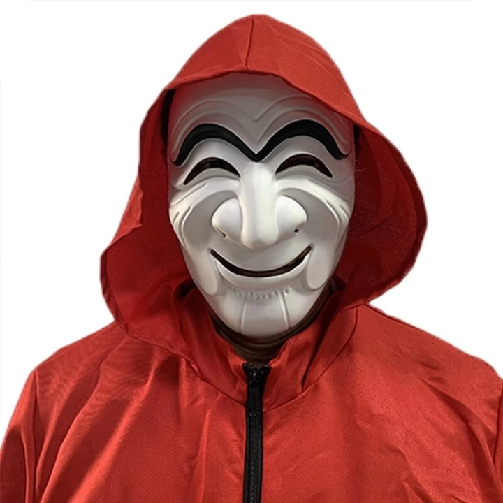 BFS Nessiworld  Koreli Hırsız Teatral Hahoe Maskesi - Para Heist Maskesi - Dali Maskesi