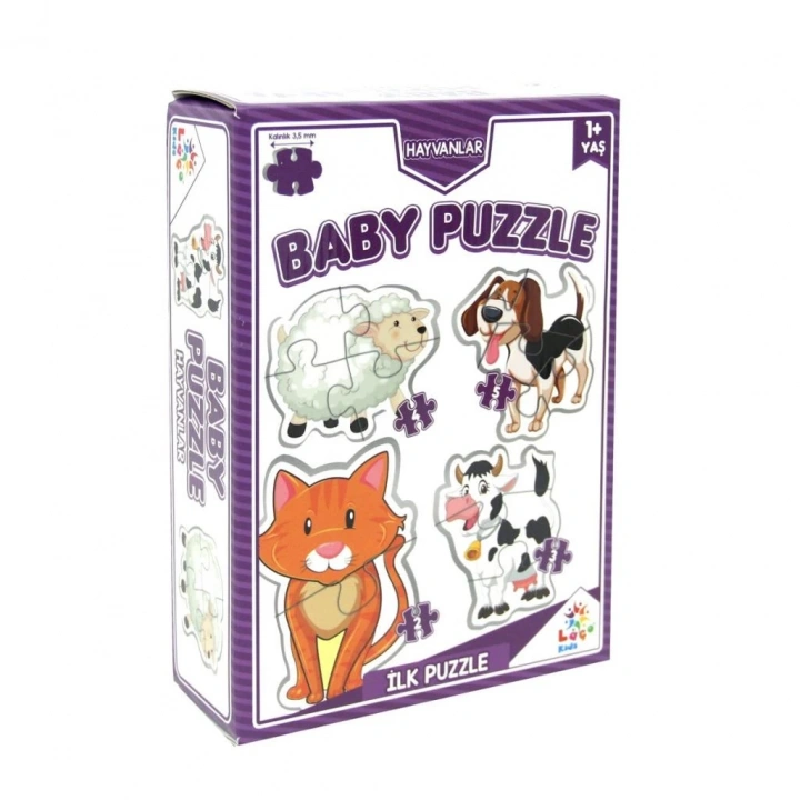 BFS Nessiworld LC7224 Laço Kids Baby Puzzle - Hayvanlar / 2+3+4+5 Parça Puzzle / +1 yaş