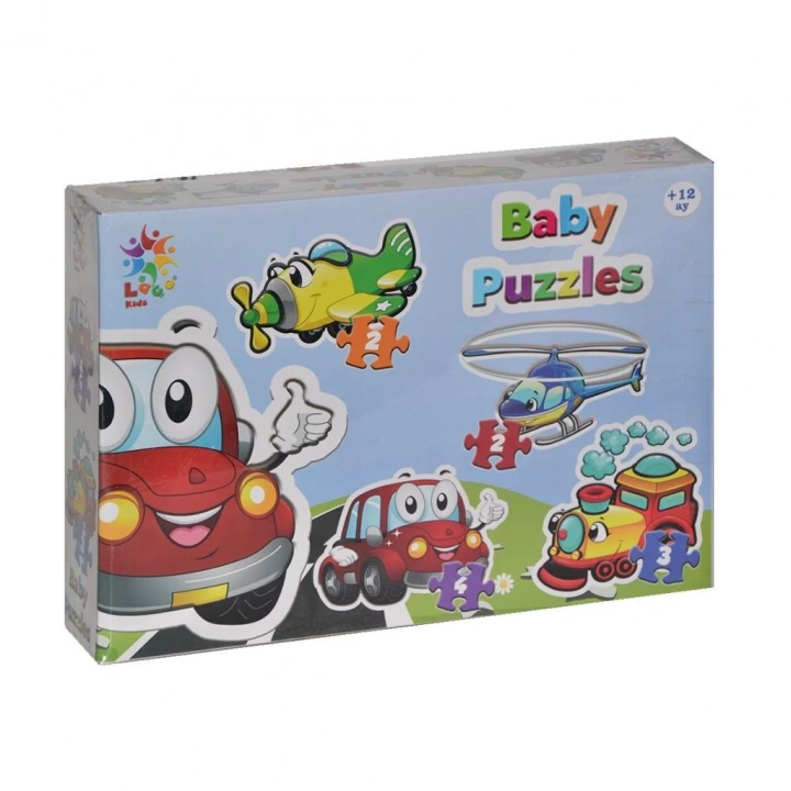 BFS Nessiworld LCBYB003 Laço Kids Baby Puzzles - Taşıtlar / 2+2+3+4 Parça Puzzle / +1 yaş