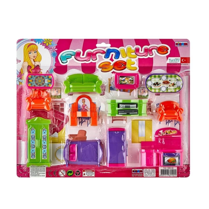 BFS Nessiworld NZM-102 Nizam, Mini Furniture - Büyük Eşya Seti / +3 yaş
