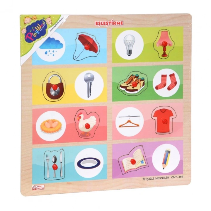BFS Nessiworld ONY-369-370 Ahşap Tutmalı Eşleştirme İlişkili Nesneler -Onyıl