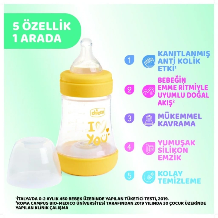 BFS NessiWorld Perfect 5 Antikolik Biberon PP 150 ml Boy