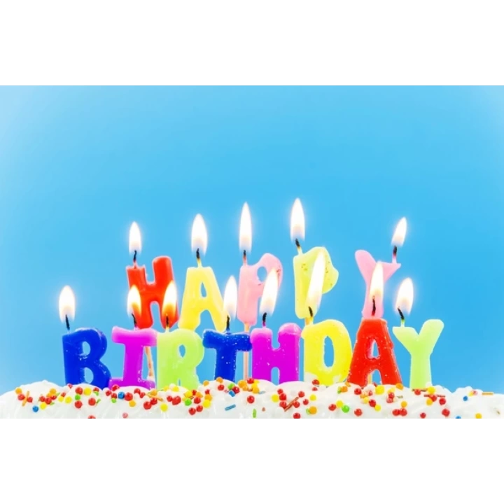 BFS Nessiworld  Rengarenk Happy Birthday Yazılabilen Doğum Günü Mumu