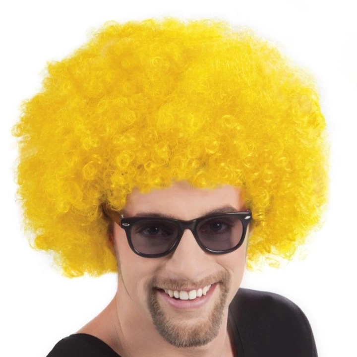 BFS Nessiworld  Sarı Renk Kıvırcık Afro Bonus Peruk