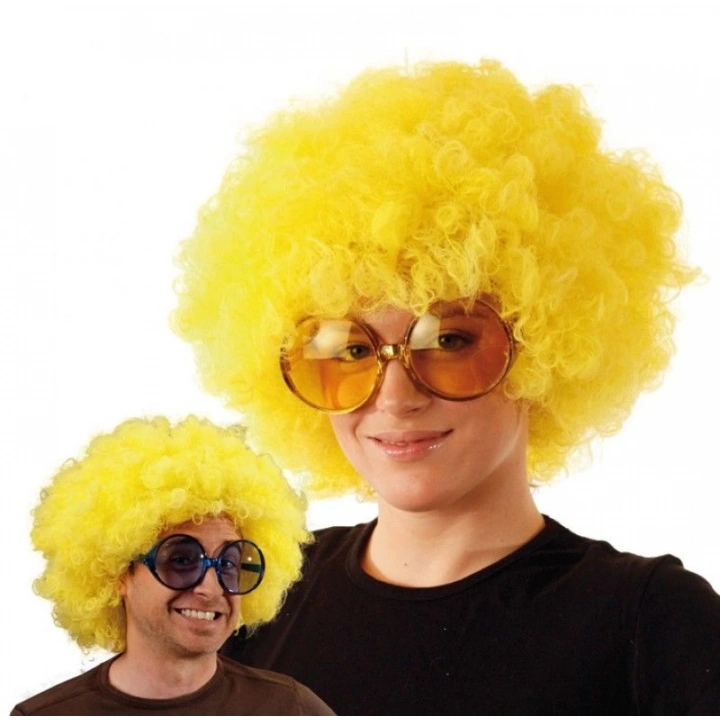 BFS Nessiworld  Sarı Renk Kıvırcık Afro Bonus Peruk
