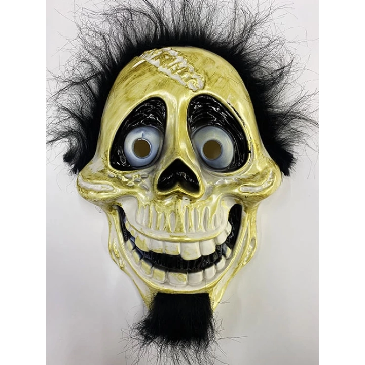 BFS Nessiworld  Siyah Peluş Saçlı Coco Hector Rivera Maskesi 25x23 cm