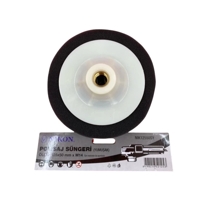 BFS Nikon 12550SY Polisaj Süngeri 125 mm Siyah Yumuşak
