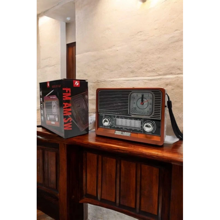 BFS Nostaljik Görünümlü USB Girişli Bluetooth Bağlantılı Radyo