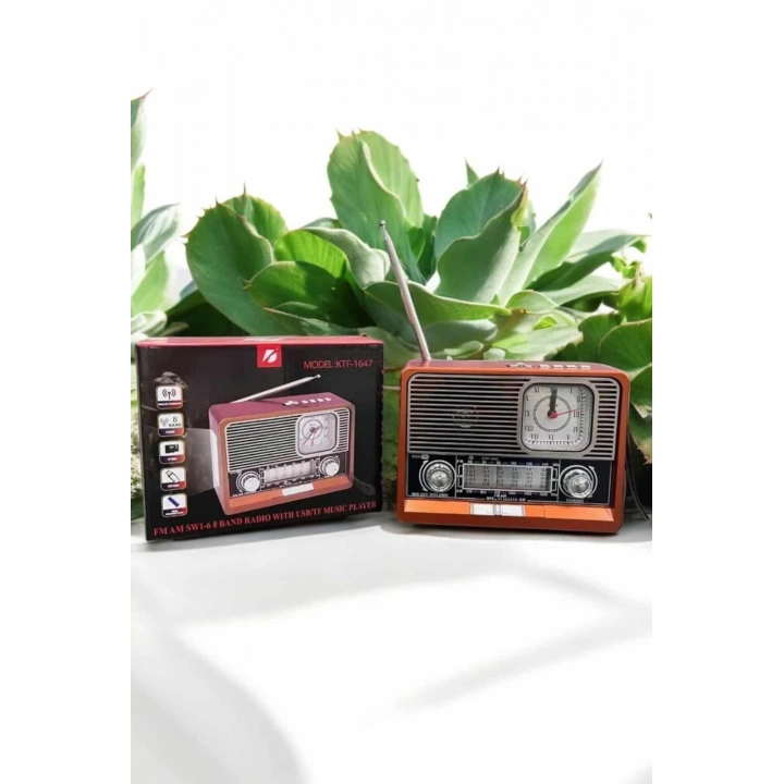 BFS Nostaljik Görünümlü USB Girişli Bluetooth Bağlantılı Radyo