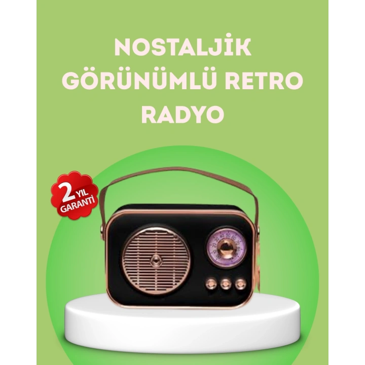 BFS Nostaljik Retro Radyo – Bluetooth, USB ve FM Özellikli Şık Tasarım