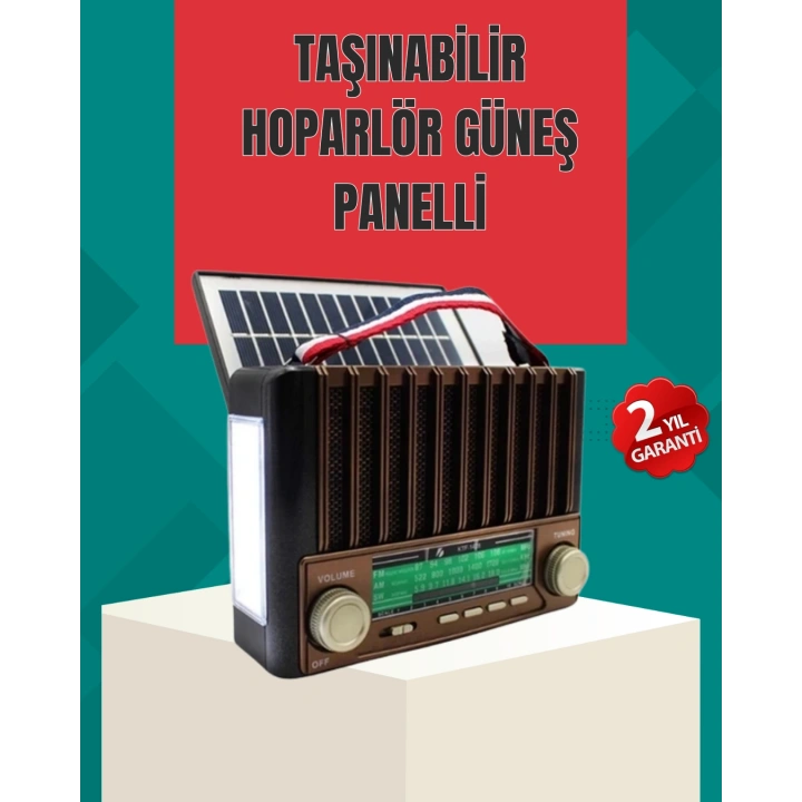 BFS Nostaljik Tasarımlı Solar Şarjlı Radyo AM FM SW ve Bluetooth